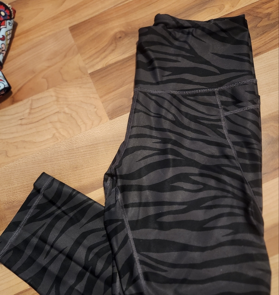 Black Zebra Print Leggings
